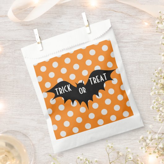 Halloween-Trick oder Orangenpolka-Punkte Geschenktütchen (Ausgeschnitten)