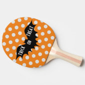 Halloween-Trick oder Orangenpolka-Punkte Tischtennis Schläger (Seitenansicht)