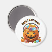 Halloween Trick oder Pail & Candy Magnet (Vorderseite/Rückseite)