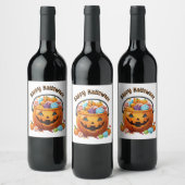 Halloween Trick oder Pail & Candy Weinetikett (Flaschen)