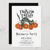 Halloween-Trick oder Party Einladung (Vorne/Hinten)