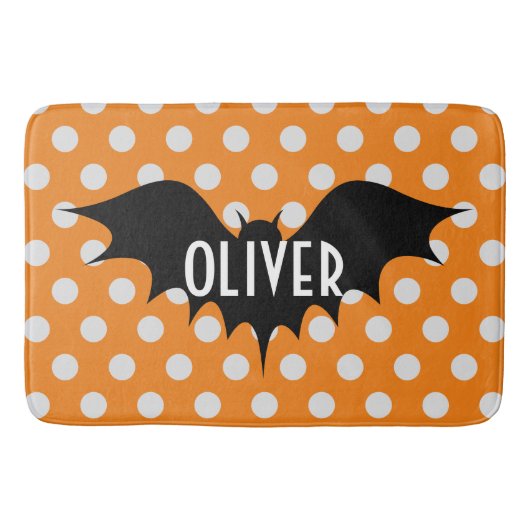 Halloween-Trick oder personalisierte Monogramm beh Badematte (Vorderseite)