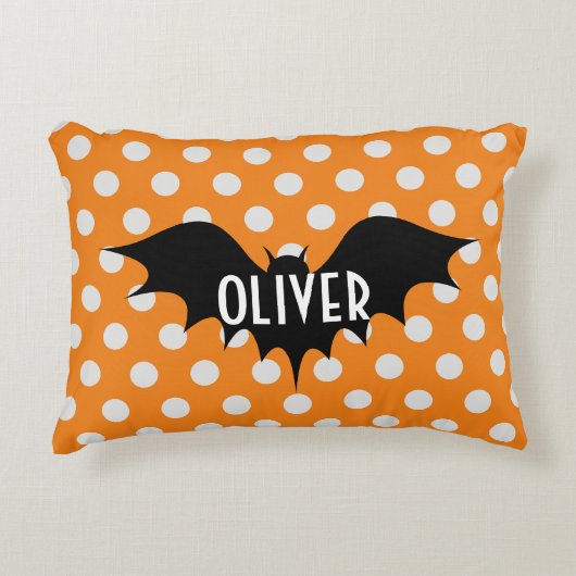 Halloween-Trick oder personalisierte Monogramm beh Dekokissen (Vorderseite)