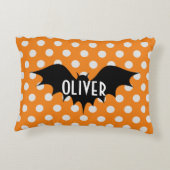 Halloween-Trick oder personalisierte Monogramm beh Dekokissen (Rückseite)