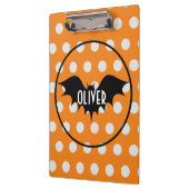 Halloween-Trick oder personalisierte Monogramm beh Klemmbrett (Links)