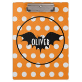 Halloween-Trick oder personalisierte Monogramm beh Klemmbrett (Vorderseite)