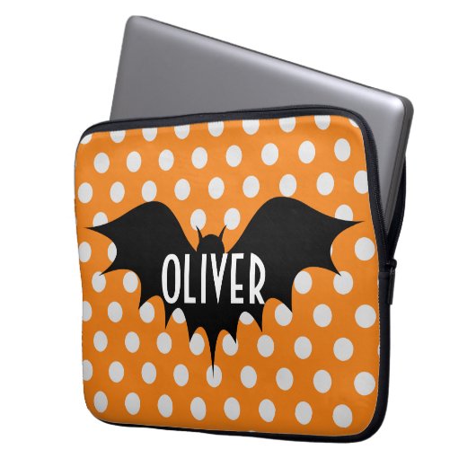 Halloween-Trick oder personalisierte Monogramm beh Laptopschutzhülle (Vorderseite Links)