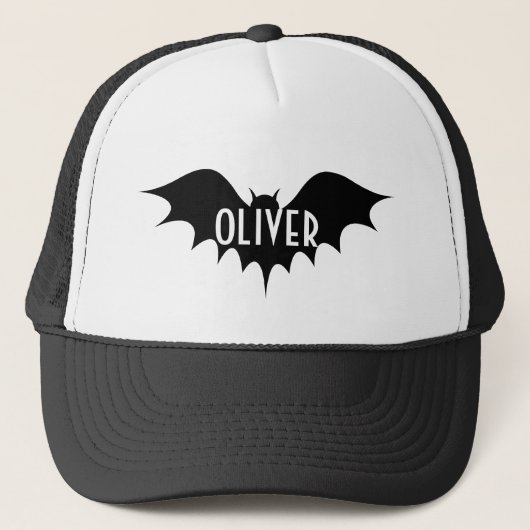 Halloween-Trick oder personalisierte Monogramm beh Truckerkappe (Vorderseite)