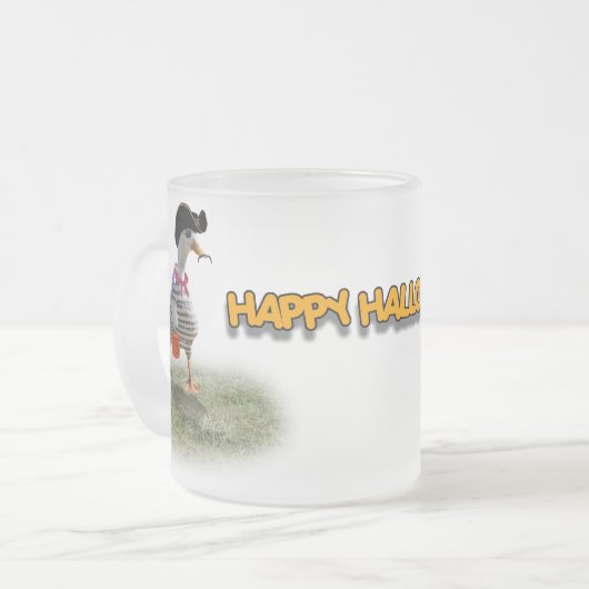 Halloween-Trick oder Piratenente Mattglastasse (Vorderseite Links)