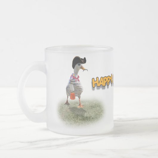 Halloween-Trick oder Piratenente Mattglastasse (Links)