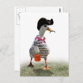 Halloween-Trick oder Piratenente Postkarte (Vorne/Hinten)