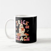 Halloween Trick oder Teach Retro Blumenghost-Teach Kaffeetasse (Links)