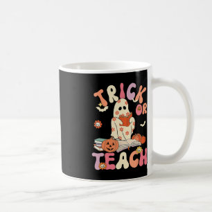 Halloween Trick oder Teach Retro Blumenghost-Teach Kaffeetasse