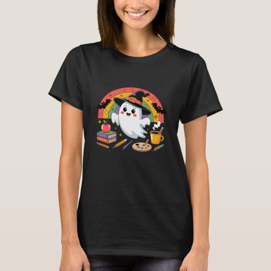Halloween-Trick oder Teach-Spooky-Funny T-Shirt (Vorderseite)