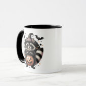 Halloween Trick oder Trash Adorable Racoon Tasse (Vorderseite Links)