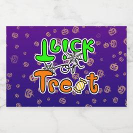 Halloween Trick oder Treat Alkoholflaschenetikett