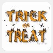 Halloween - Trick oder Treat - Aufkleber (Vorderseite)