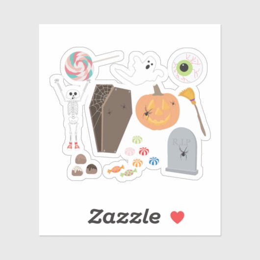 Halloween Trick oder Treat Aufkleber (Blatt)