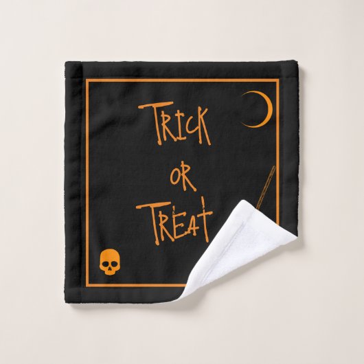 Halloween Trick oder Treat Badhandtuch Set (Waschlappen)