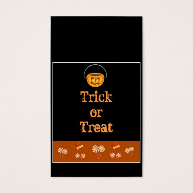 Halloween Trick oder Treat Bag Cards (Vorderseite)