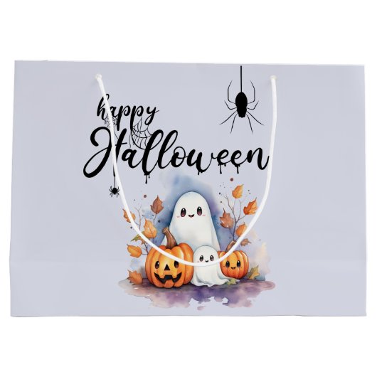 Halloween Trick oder Treat Bag Groß Große Geschenktüte (Rückseite)