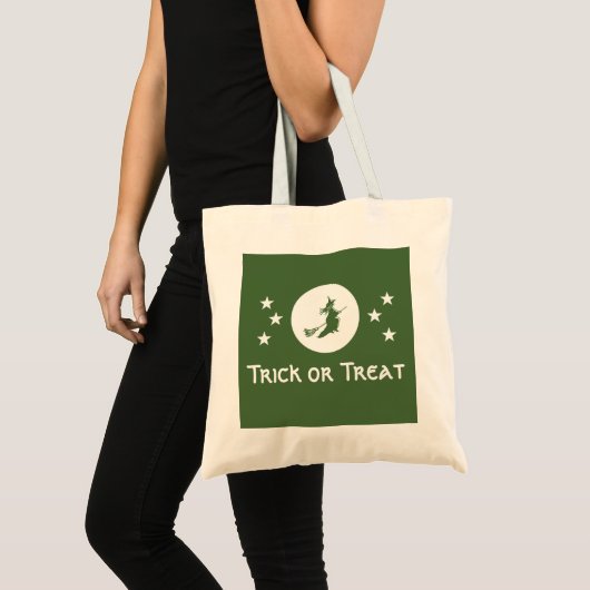 Halloween Trick oder Treat Bag, grün Tragetasche (Vorderseite (Produkt))