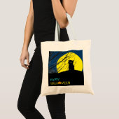 Halloween Trick oder Treat Bag:Schwarze Katze Tragetasche (Vorderseite (Produkt))