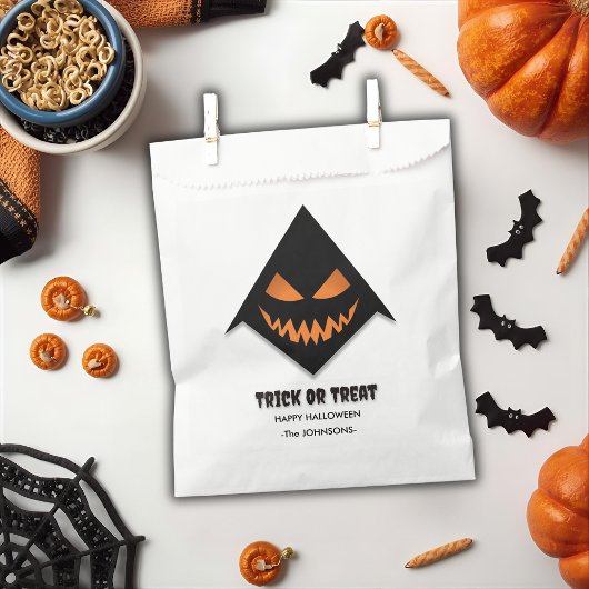 Halloween Trick oder Treat - Beängstigendes Gesich Geschenktütchen