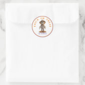 Halloween Trick oder Treat Big Mit Augen Scarecrow Runder Aufkleber (Tasche)