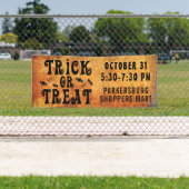 Halloween TRICK ODER TREAT Black Orange Banner (Insitu)