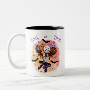 Halloween Trick oder Treat Cake Pops Zweifarbige Tasse