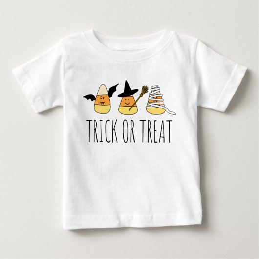 Halloween Trick oder Treat Candy Corn Baby T-shirt (Vorderseite)
