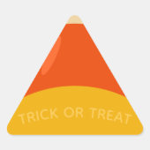 Halloween Trick oder Treat Candy Corn Dreieckiger Aufkleber (Vorderseite)