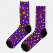 Halloween Trick oder Treat Candy Cornflakes Socken (Linkes Detail)