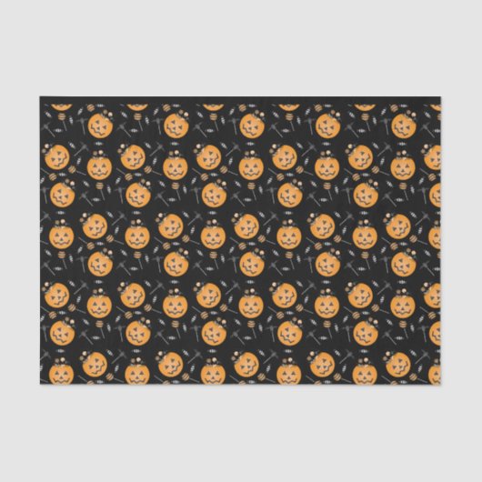 Halloween Trick oder Treat Candy Ecket Muster Seidenpapier (Vorderseite)