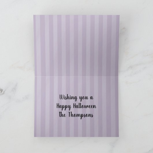 Halloween Trick oder Treat Candy Niedlich Whimsica Karte (Innenseite)