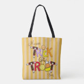 Halloween Trick oder Treat Candy Niedlich Whimsica Tasche (Rückseite)