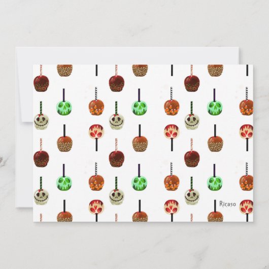 Halloween Trick oder Treat Candy Skull Einladung (Rückseite)