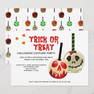 Halloween Trick oder Treat Candy Skull Einladung