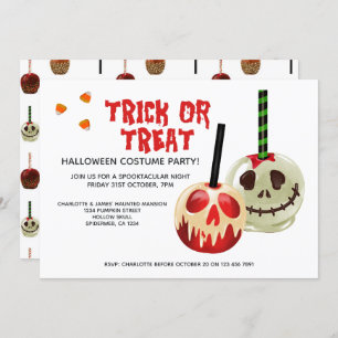 Halloween Trick oder Treat Candy Skull Einladung