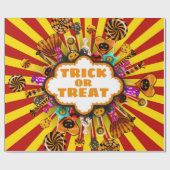 Halloween Trick oder Treat Candy und Süßigkeiten. Geschenkpapier (Flach)