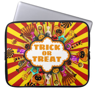 Halloween Trick oder Treat Candy und Süßigkeiten. Laptopschutzhülle