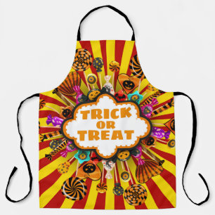 Halloween Trick oder Treat Candy und Süßigkeiten.  Schürze