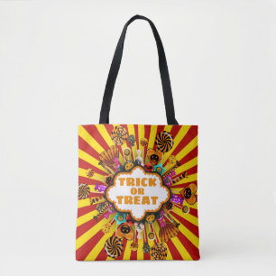 Halloween Trick oder Treat Candy und Süßigkeiten. Tasche