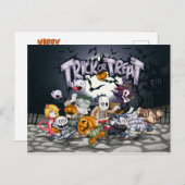 Halloween Trick oder Treat Children Postkarte (Vorne/Hinten)