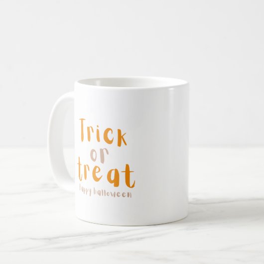 Halloween Trick oder Treat Coffee Tasse (Vorderseite Links)