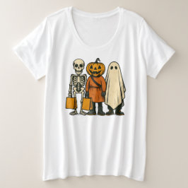 Halloween-Trick oder Treat-Crew Große Größe T-Shirt
