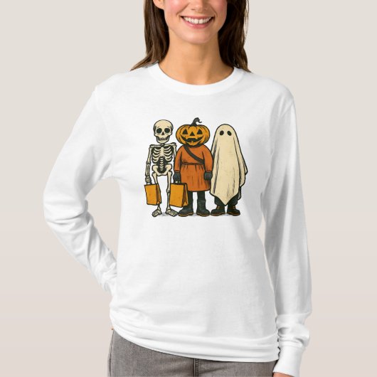 Halloween-Trick oder Treat-Crew T-Shirt (Vorderseite)