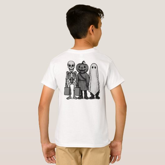 Halloween-Trick oder Treat-Crew T-Shirt (Schwarz voll)