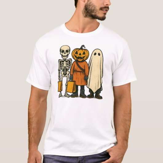 Halloween-Trick oder Treat-Crew T-Shirt (Vorderseite)
